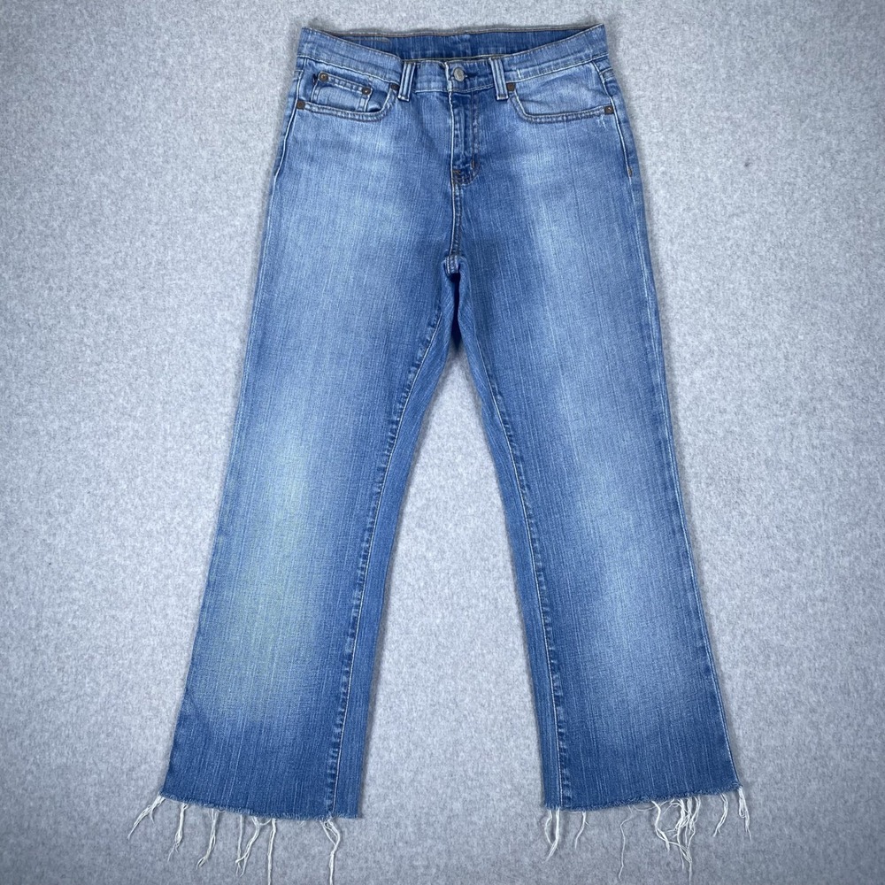 Polo Jeans Co. Denim Pants Womens 6 Blue‎ Classic Bootcut Frayed Hem